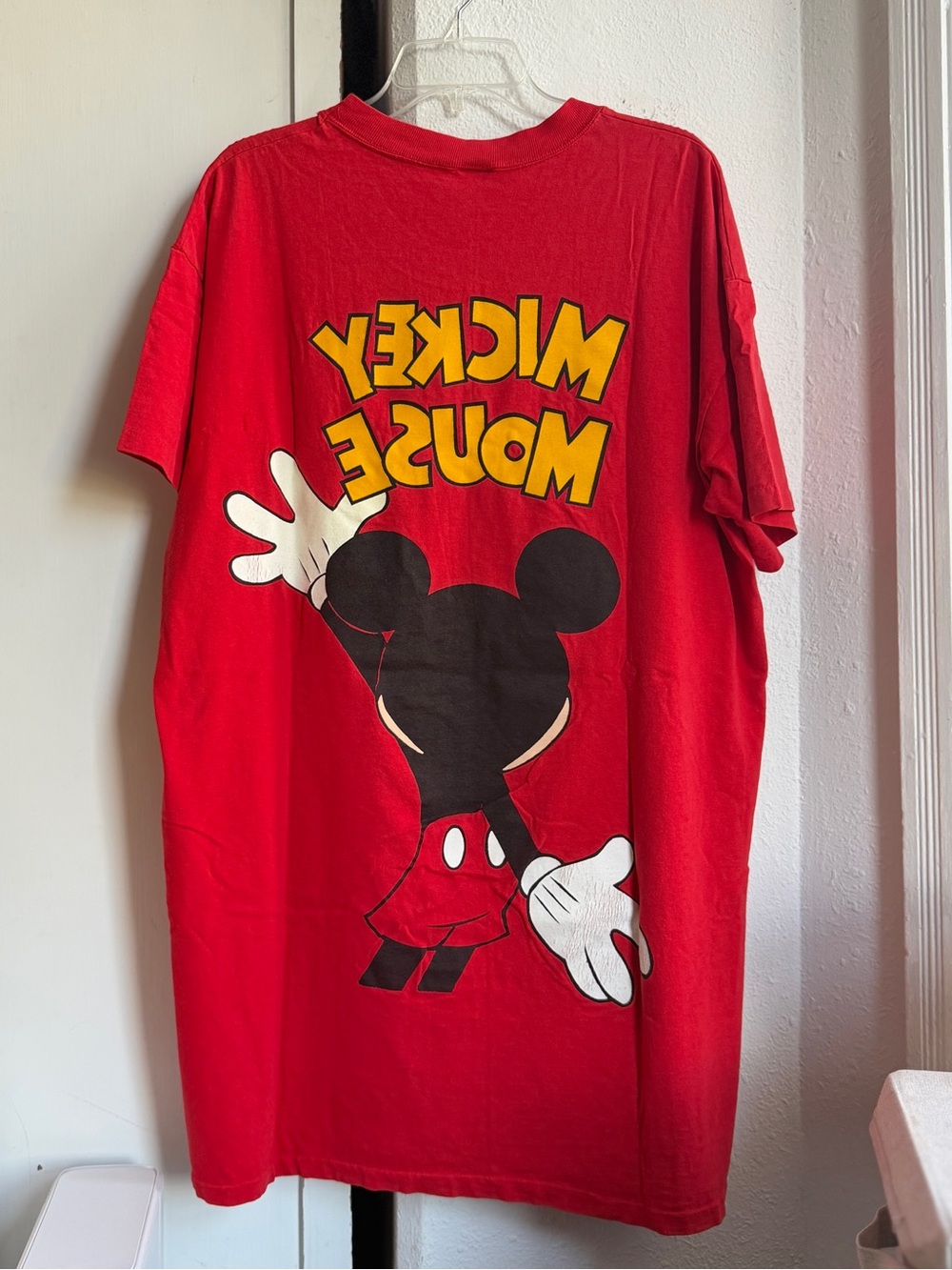 Vtg 90s The Disney Store double sided Mickey Mouse oversized tshirt PJ dress - Picture 2 of 8